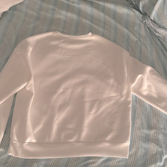 White crewneck sweat shirt - Picture 3 of 4